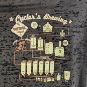 Cyliers Brewery Beer Maker Brown Burnout V-neck T-shirt M